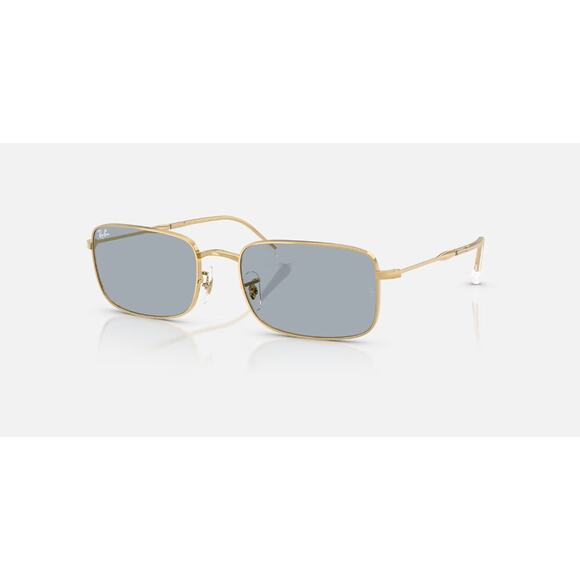 Ray-Ban Accessories - Ray Ban Polished Arista Gold Blue Frame Sun Glasses